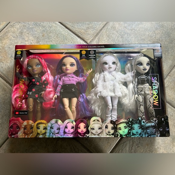 2022 Rainbow High Shadow High 4-Pack Doll Set - Daria, Emi, Natasha, And Heather